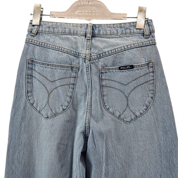 Rolla's Jeans Womens 27 Heide High Rise Loose Straight Light Wash Organic Cotton - Picture 4 of 12